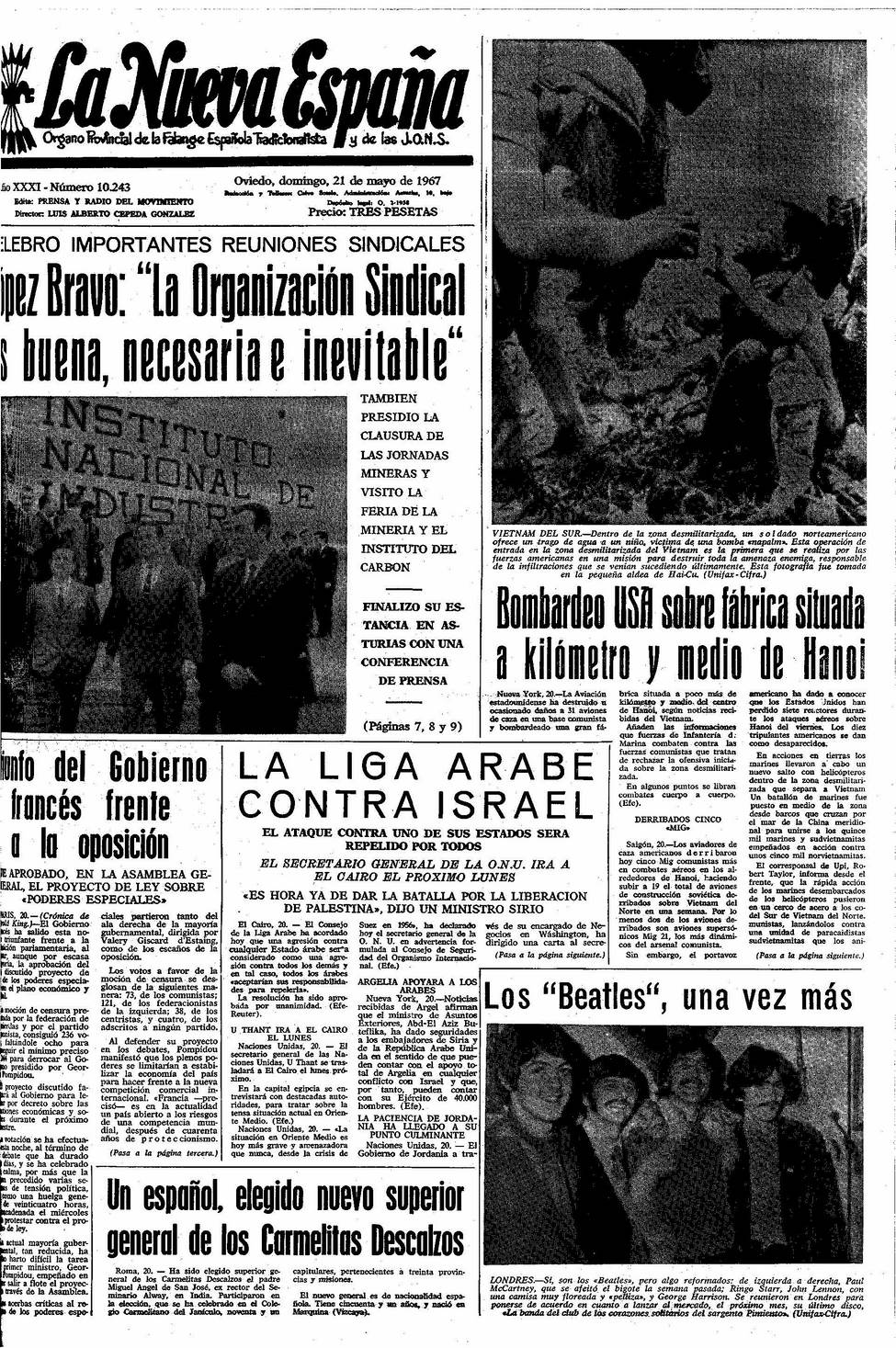 Portada del Domingo, 21 de Mayo de 1967