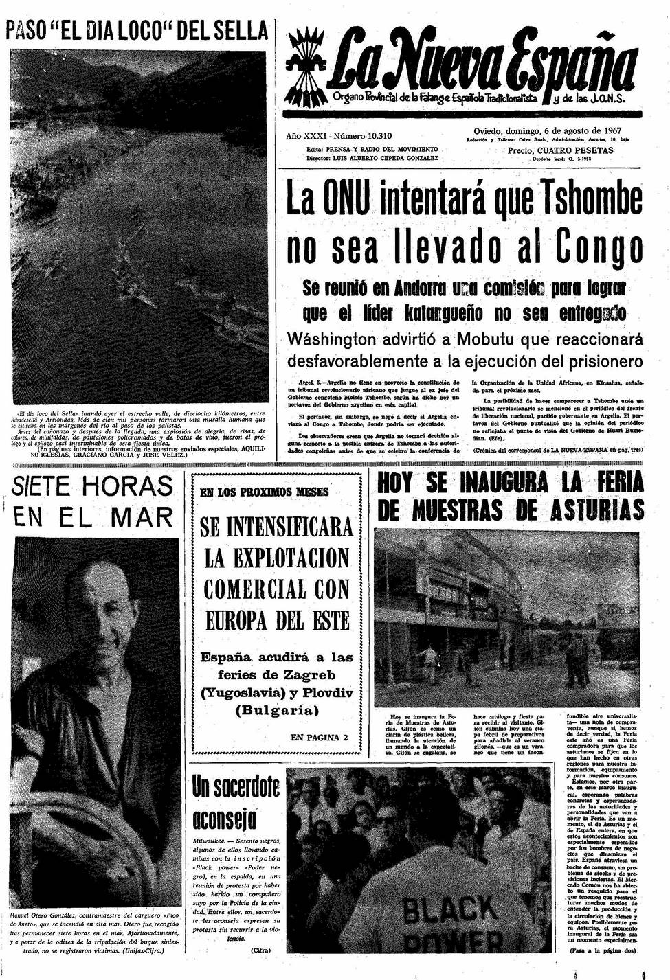 Portada del Domingo, 6 de Agosto de 1967