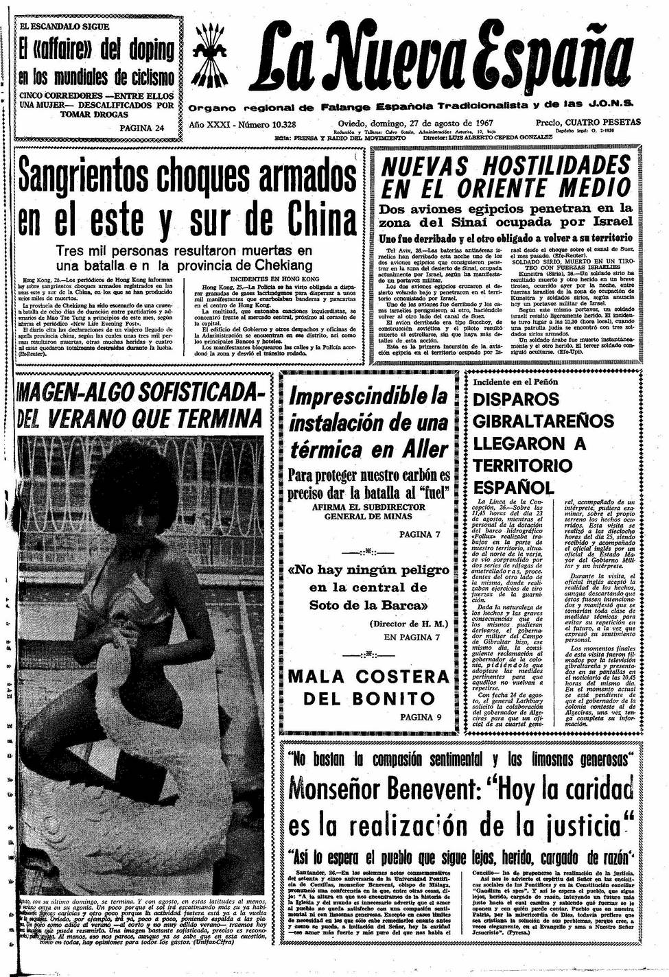 Portada del Domingo, 27 de Agosto de 1967