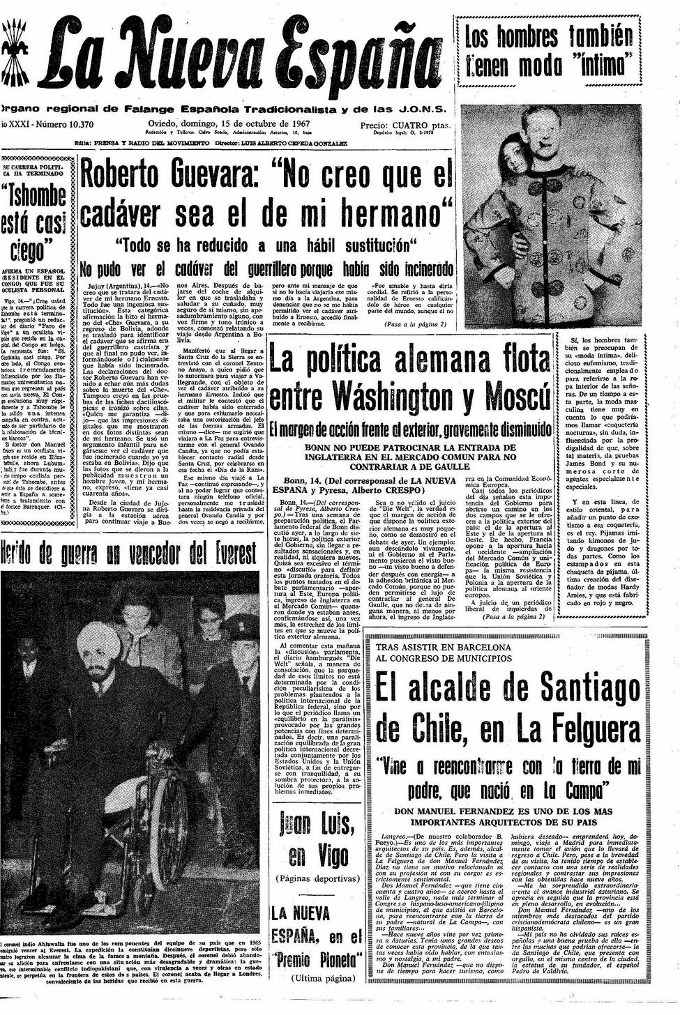 Portada del Domingo, 15 de Octubre de 1967