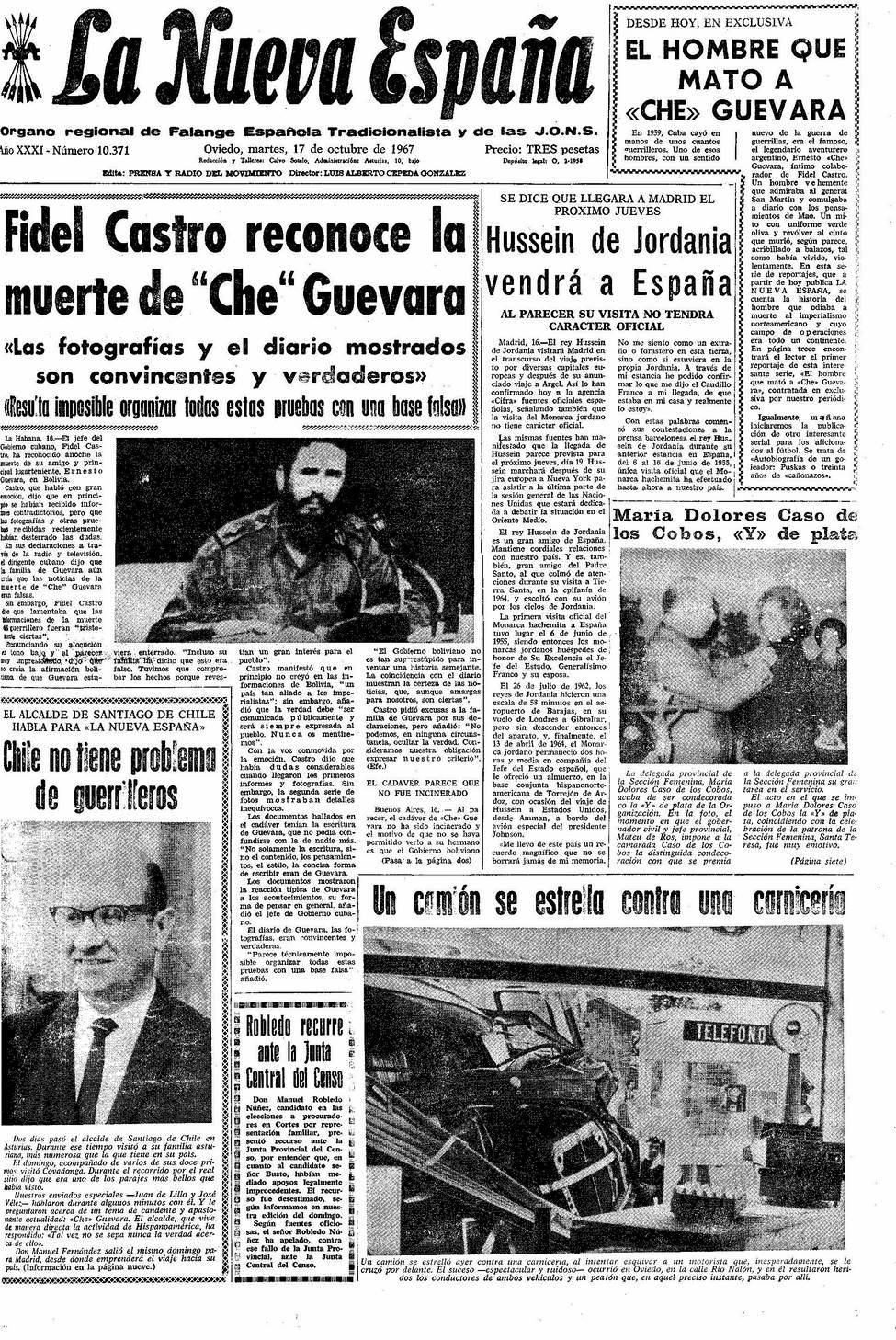 Portada del Martes, 17 de Octubre de 1967