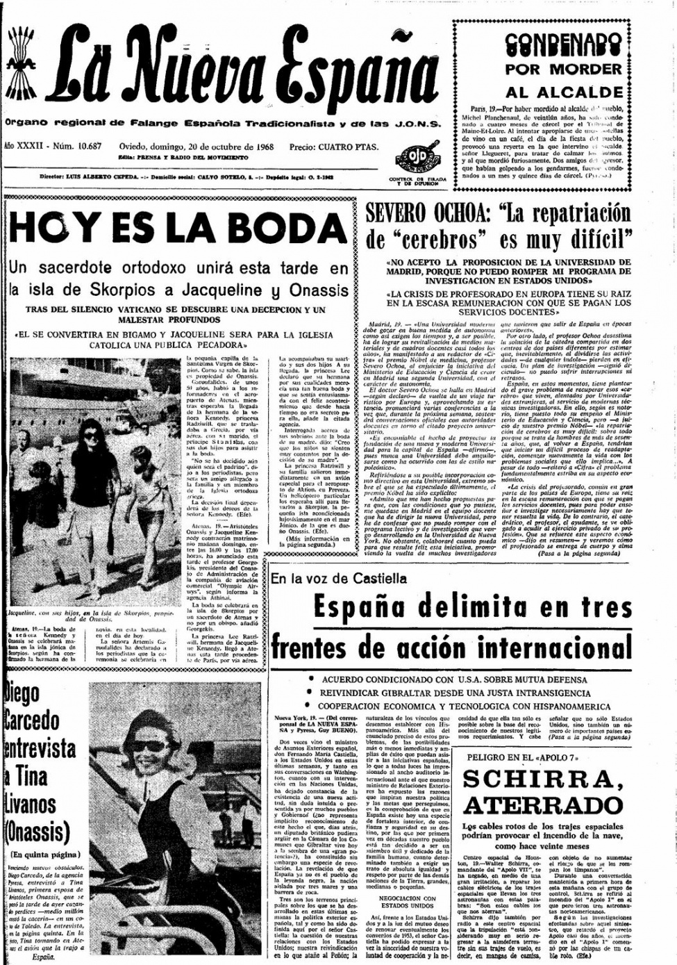 Portada del Domingo, 20 de Octubre de 1968