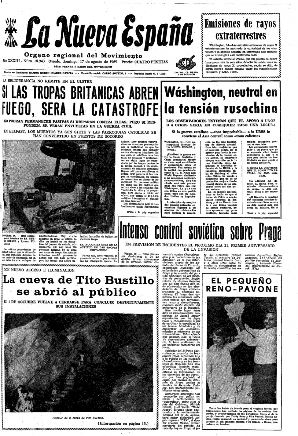 Portada del Domingo, 17 de Agosto de 1969