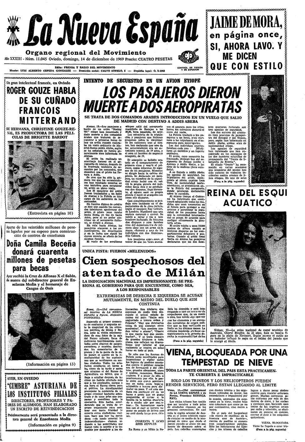 Portada del Domingo, 14 de Diciembre de 1969