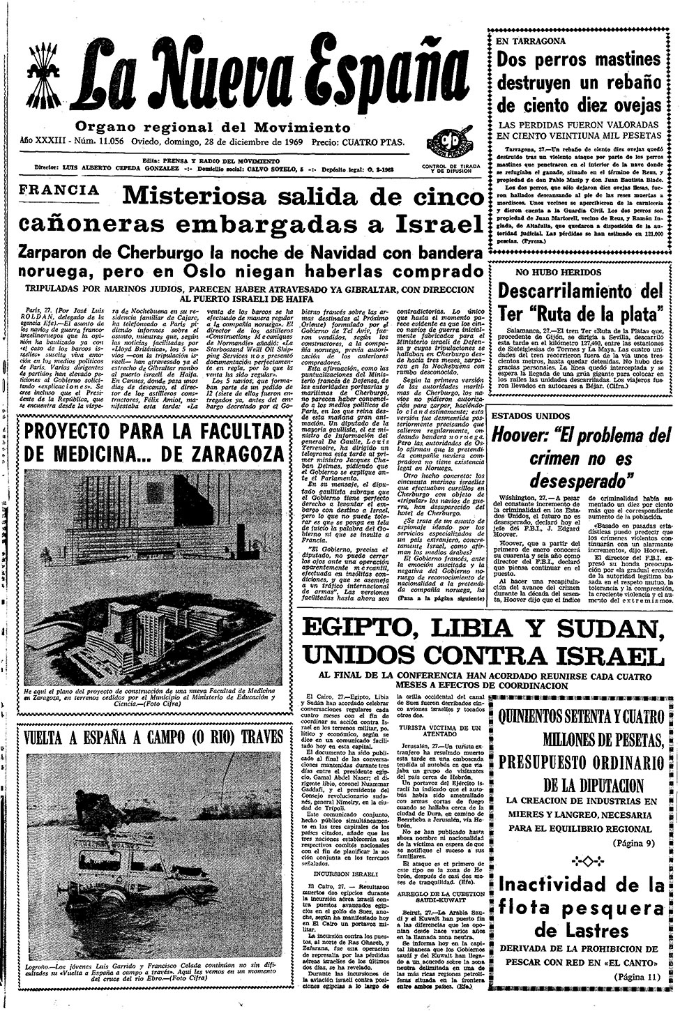 Portada del Domingo, 28 de Diciembre de 1969