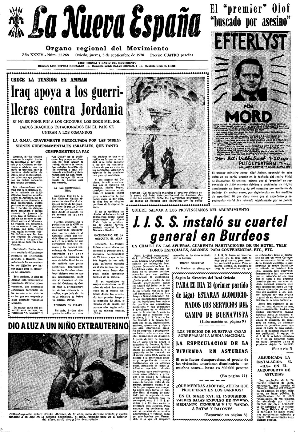 Portada del Jueves, 3 de Septiembre de 1970