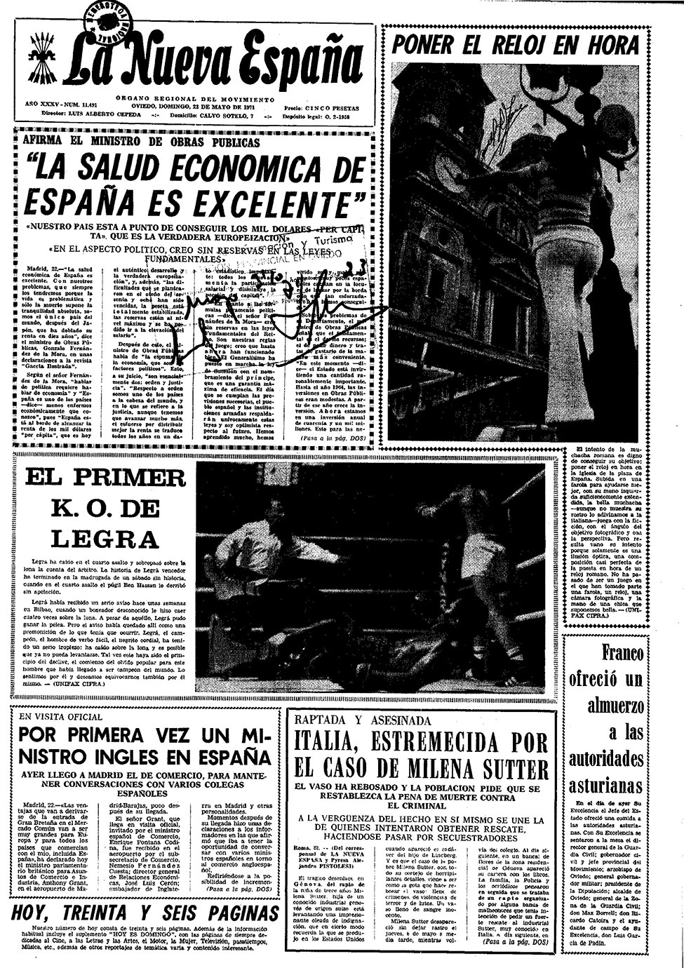 Portada del Domingo, 23 de Mayo de 1971