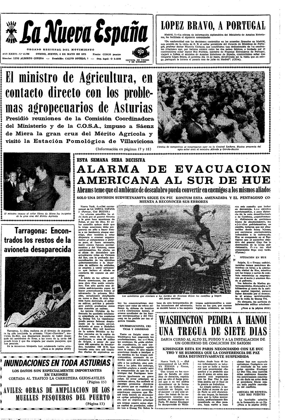 Portada del Jueves, 4 de Mayo de 1972
