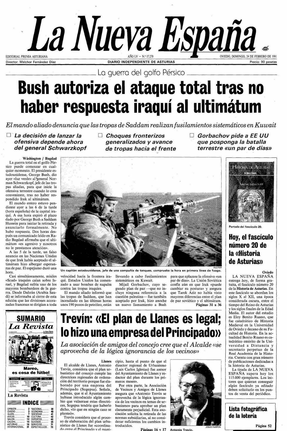 Portada del Domingo, 24 de Febrero