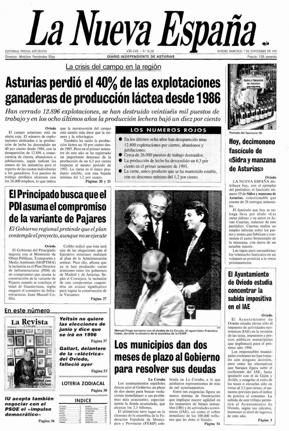 Portada del Domingo, 7 de Noviembre de 1993